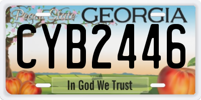 GA license plate CYB2446