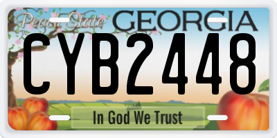 GA license plate CYB2448