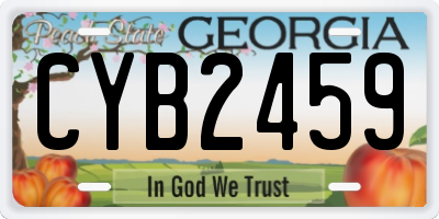 GA license plate CYB2459