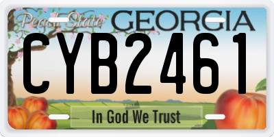 GA license plate CYB2461