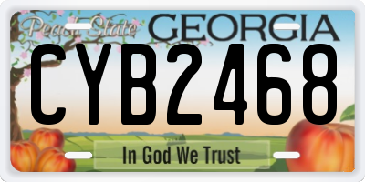 GA license plate CYB2468
