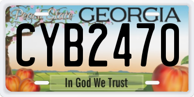 GA license plate CYB2470
