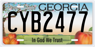 GA license plate CYB2477