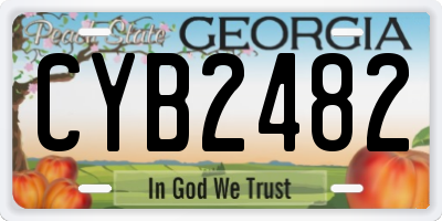 GA license plate CYB2482