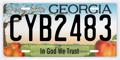 GA license plate CYB2483