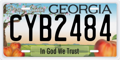GA license plate CYB2484
