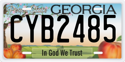 GA license plate CYB2485