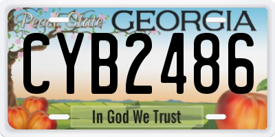 GA license plate CYB2486