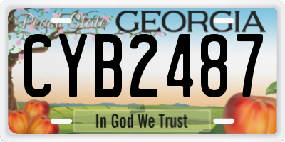 GA license plate CYB2487