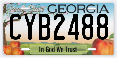 GA license plate CYB2488