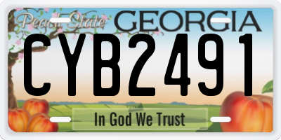 GA license plate CYB2491