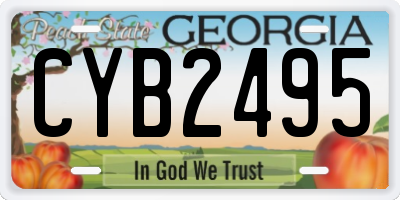 GA license plate CYB2495