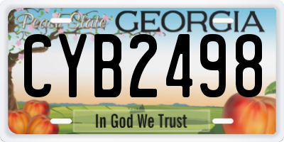 GA license plate CYB2498