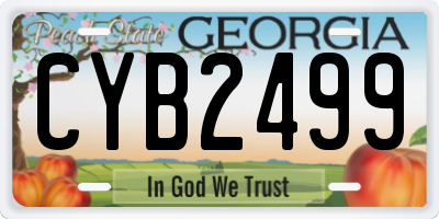 GA license plate CYB2499