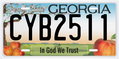 GA license plate CYB2511