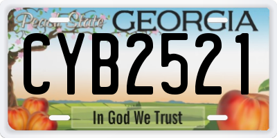 GA license plate CYB2521