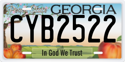 GA license plate CYB2522