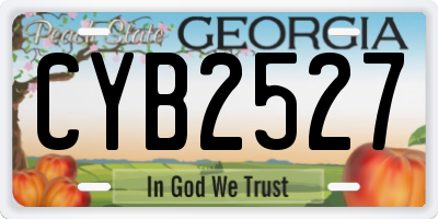 GA license plate CYB2527