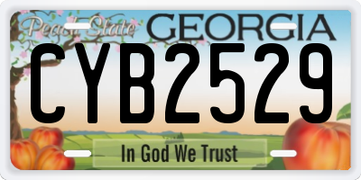 GA license plate CYB2529