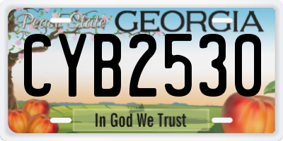 GA license plate CYB2530