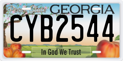 GA license plate CYB2544