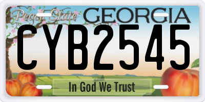 GA license plate CYB2545