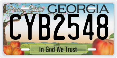 GA license plate CYB2548