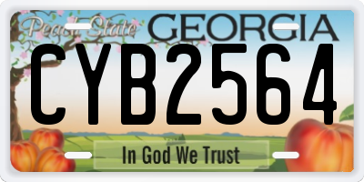 GA license plate CYB2564