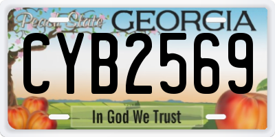 GA license plate CYB2569