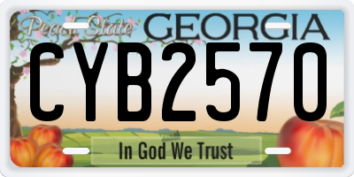 GA license plate CYB2570