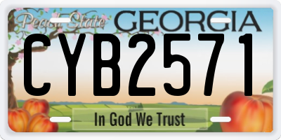 GA license plate CYB2571