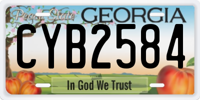 GA license plate CYB2584