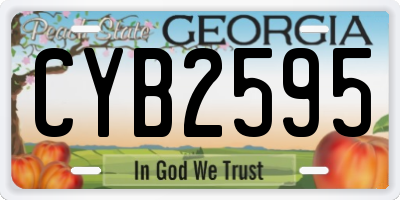 GA license plate CYB2595