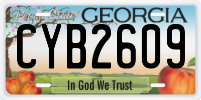GA license plate CYB2609