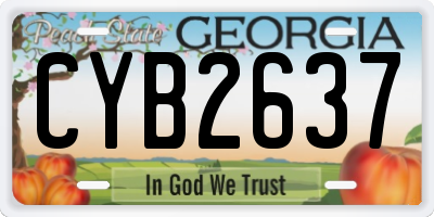 GA license plate CYB2637