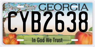 GA license plate CYB2638