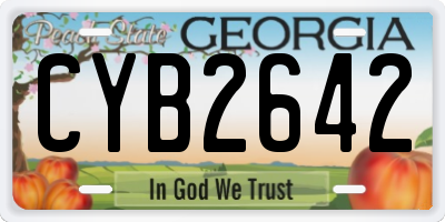 GA license plate CYB2642