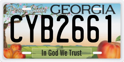 GA license plate CYB2661