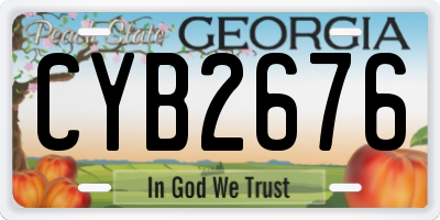 GA license plate CYB2676