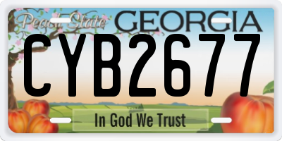 GA license plate CYB2677
