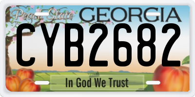 GA license plate CYB2682