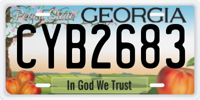 GA license plate CYB2683
