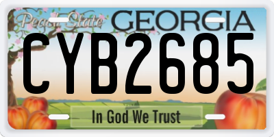 GA license plate CYB2685