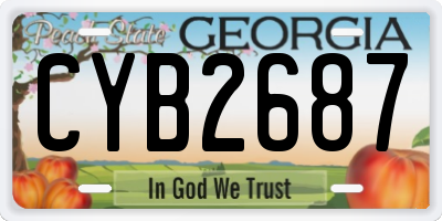 GA license plate CYB2687