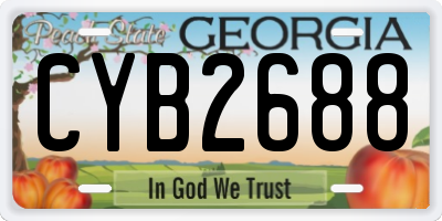 GA license plate CYB2688
