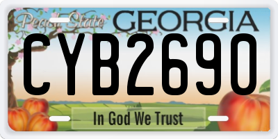 GA license plate CYB2690