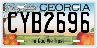 GA license plate CYB2696