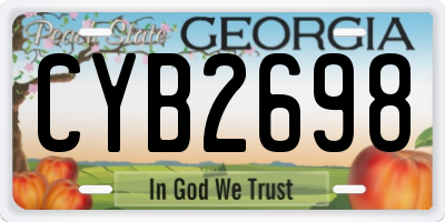 GA license plate CYB2698
