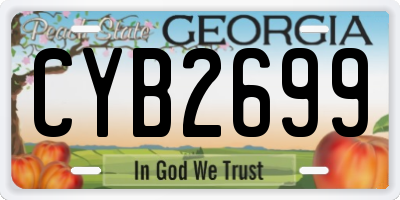 GA license plate CYB2699