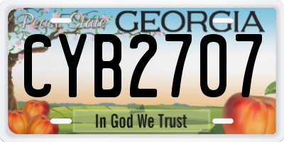 GA license plate CYB2707